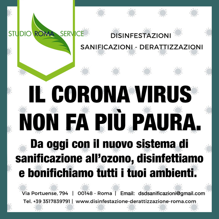 Disinfestazione Corona Virus Bonifica Covid-19